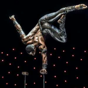 Perfect for festivals, corporate events & unforgettable experiences. hand stand act on caneswww.circusguideagency.comgreat courage and years of training is what it t